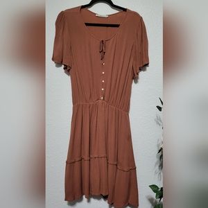 Abercrombie & Fitch Brown Midi Dress